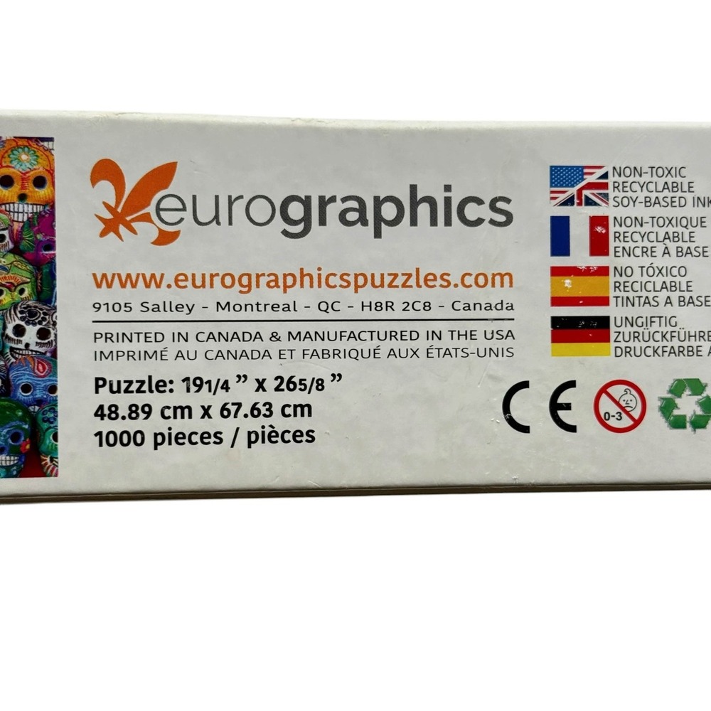 Eurographics Colors Of The World Traditional Mexican Skulls 1000 Pieces Puzzle - Picture 9 of 9